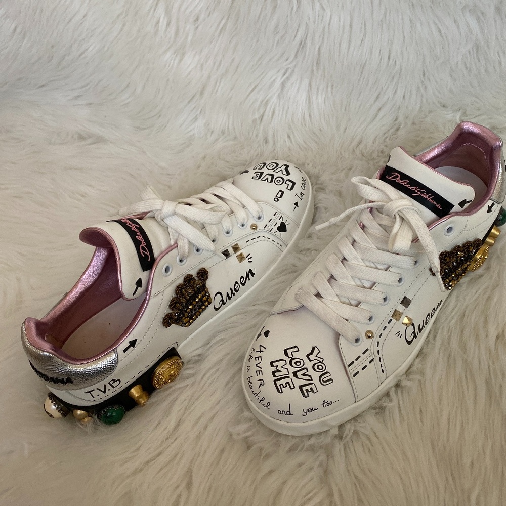 D&G Portofino Embellished Sneaker